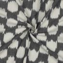 Baumwolle Ikat Stoff - Grau | Meterware